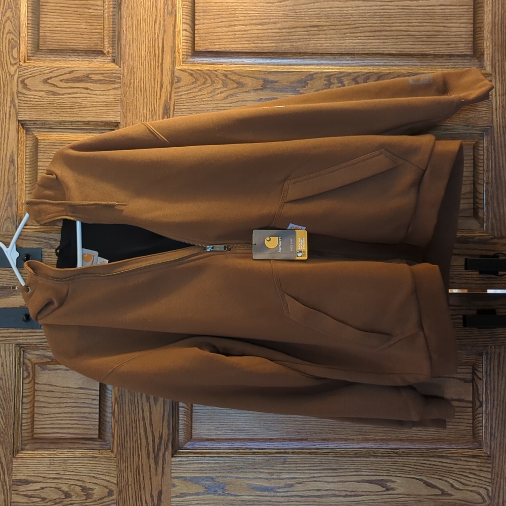 Hooded rain defender Rockland zip front sweatshirt by Carhartt size LTall